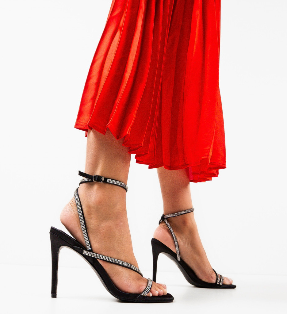 Sandale cu Toc Neyman Negre | Eleganță Maximă - imagine 3