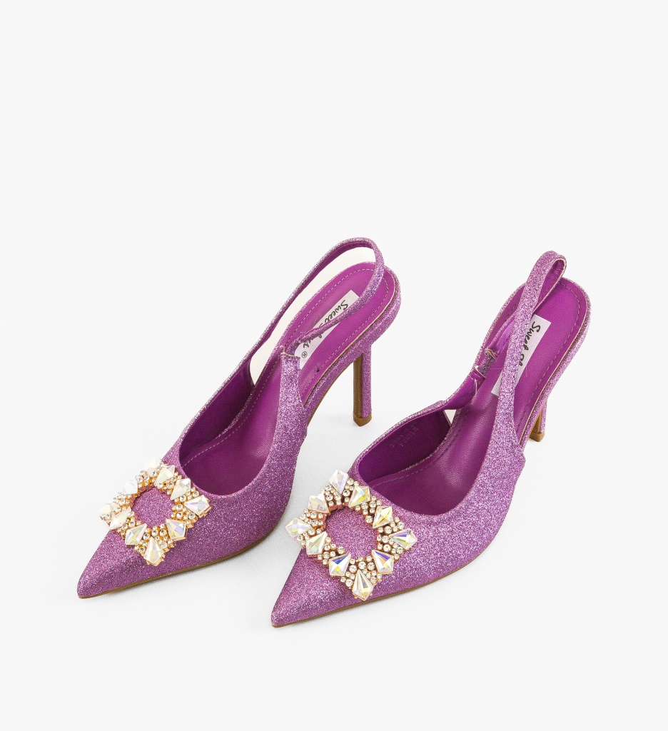 Pantofi Dama Mov cu Toc - Eleganță și Stil - imagine 3