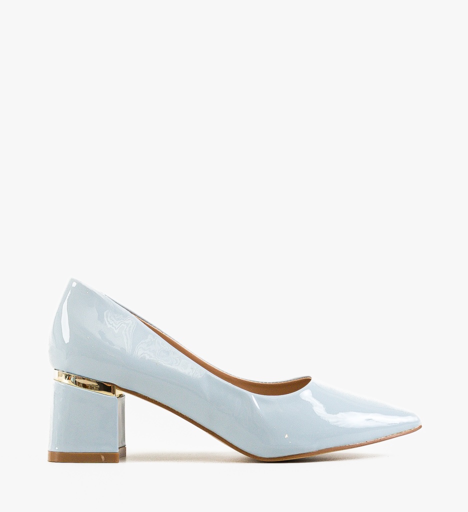 Pantofi Tyrkas Albastri cu Toc Eleganți - imagine 4
