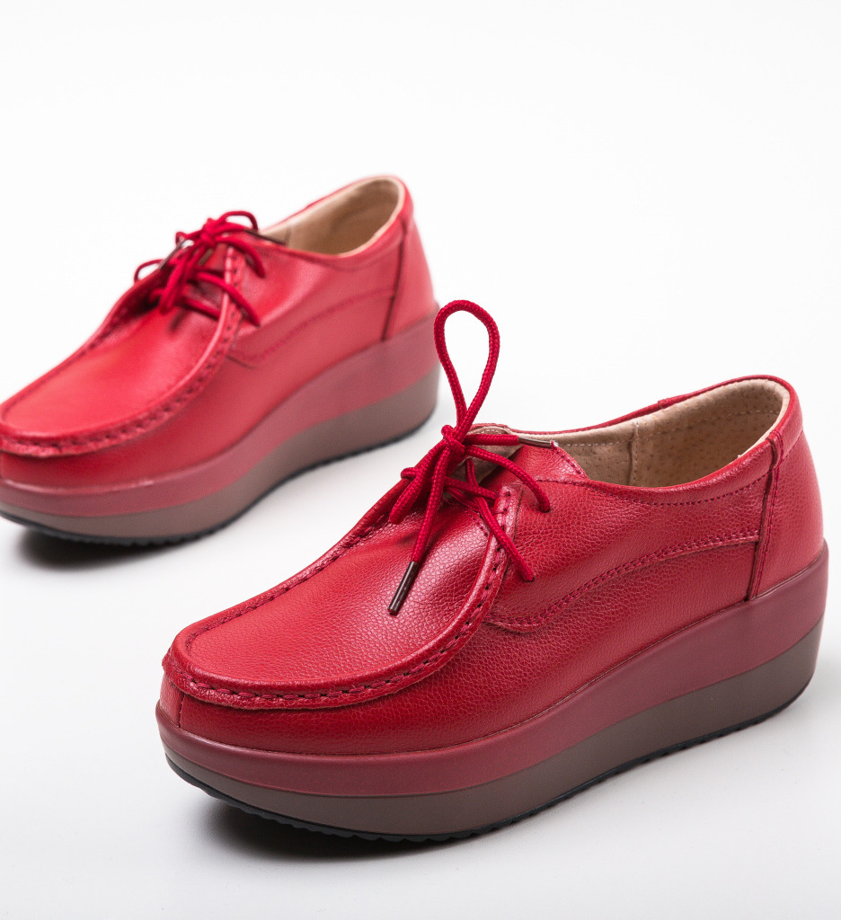 Pantofi Casual Vlasta Rosii - Confort și Stil - imagine 5