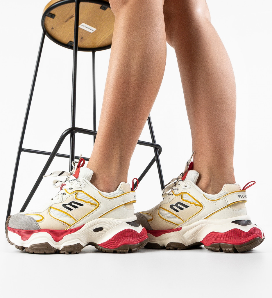 Sneakers Dama Galata Rosii - Confort și Stil