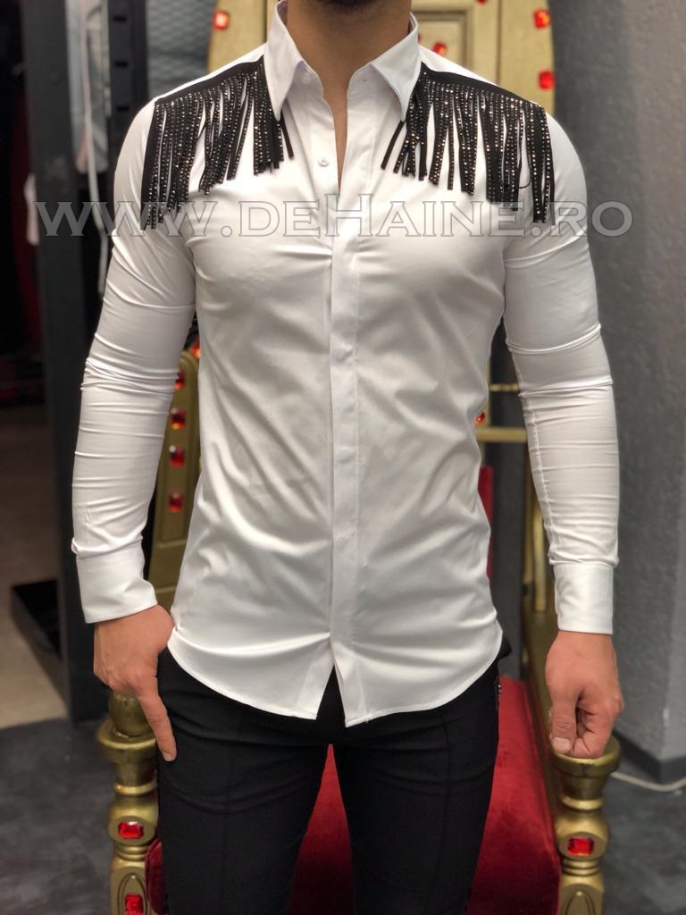 Cămasă Albă Slim Fit Bărbați - Eleganță Maximă