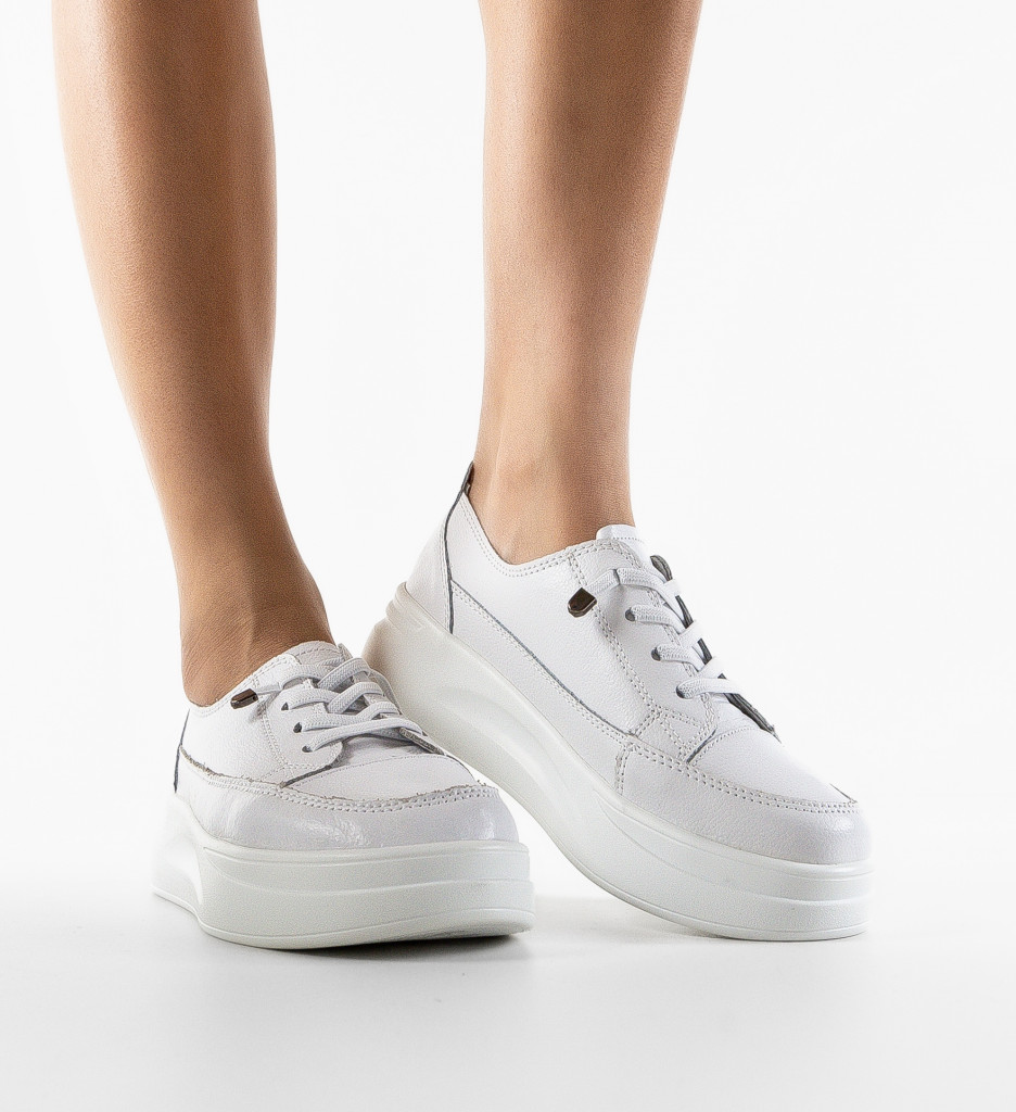 Sneakers Dama Versec Albi | Confort și Stil - imagine 2