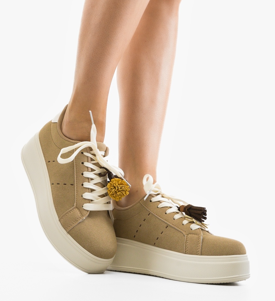 Sneakers Dama Kukar Khaki – Confort și Stil Sport