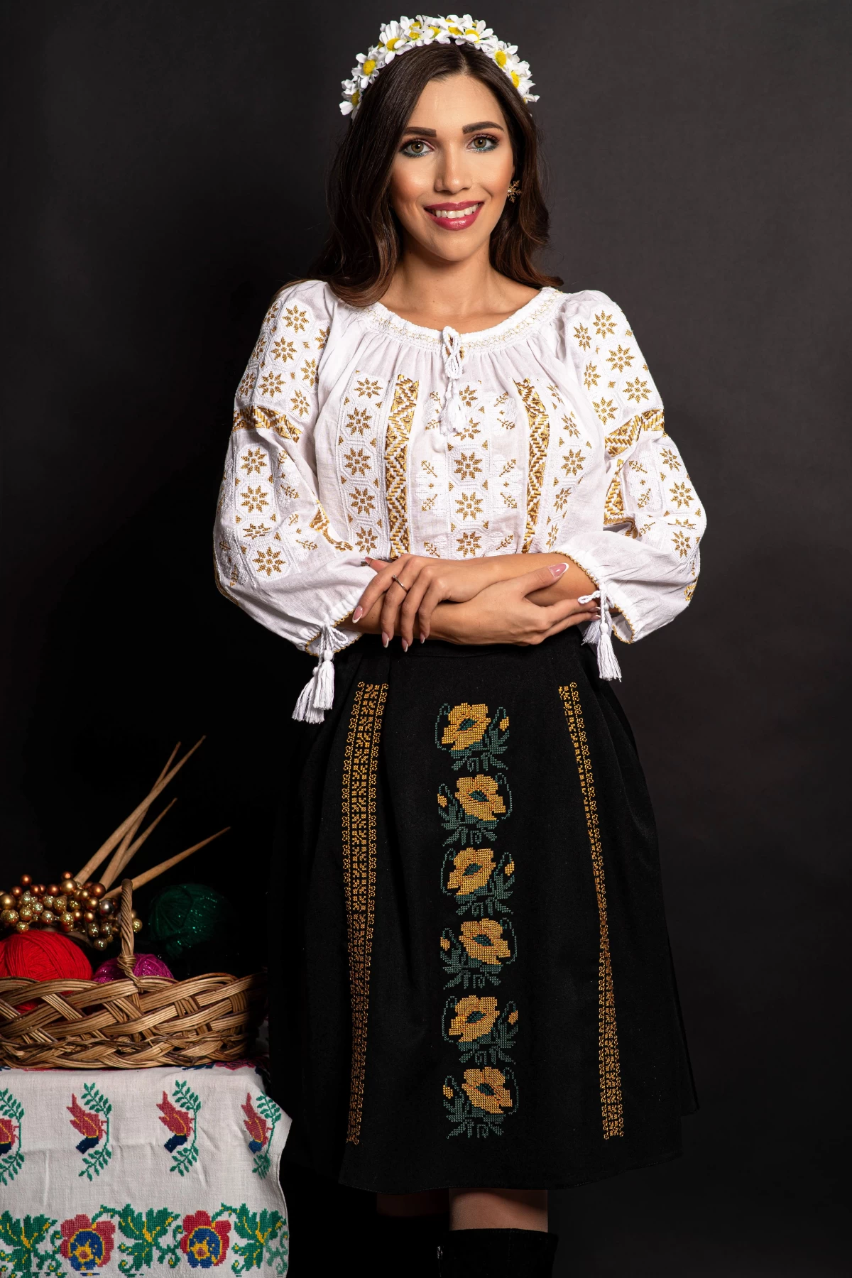 Ia Maricica Traditional cu Broderie Aurie