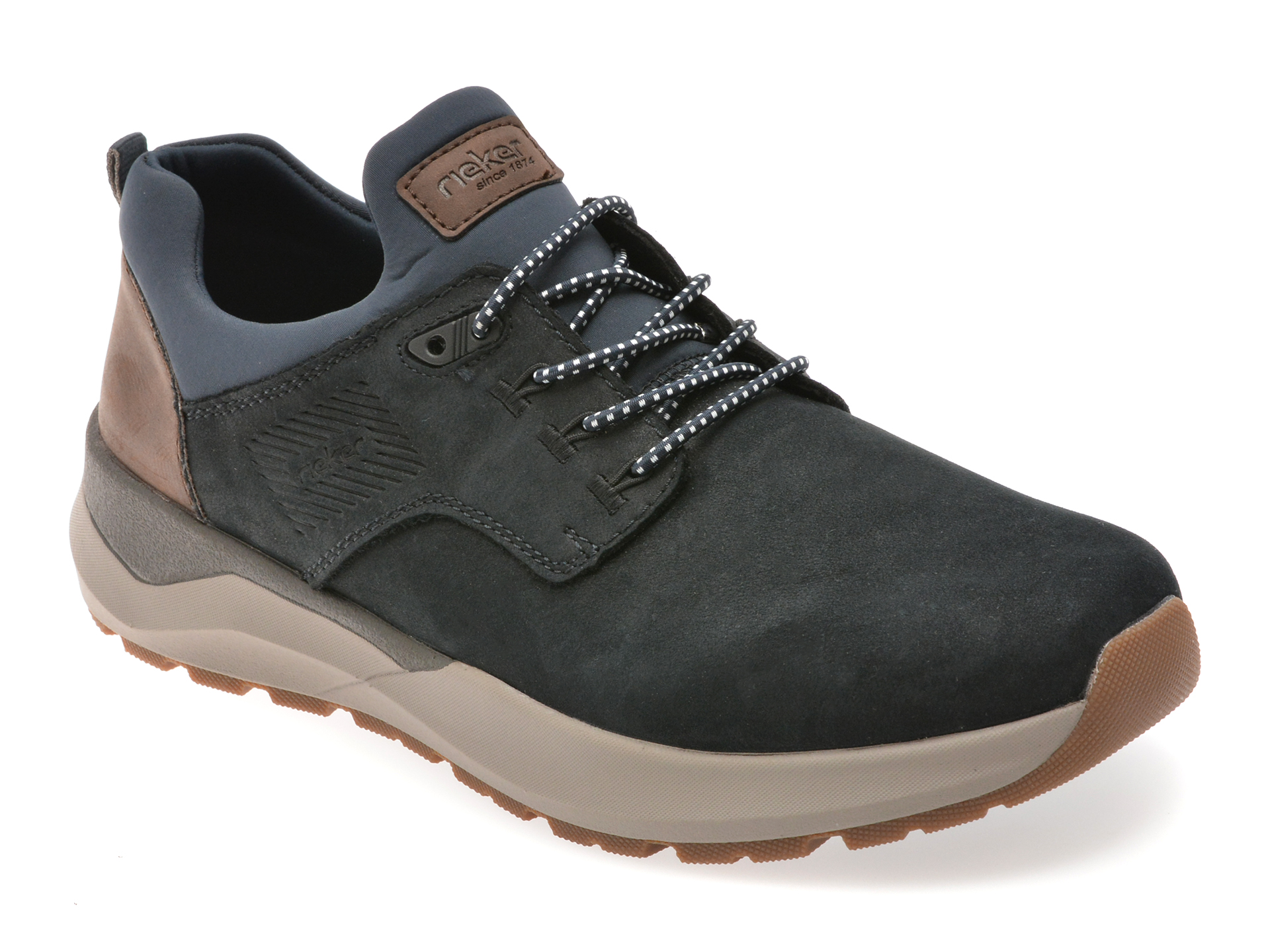 Pantofi Rieker bleumarin din piele naturală
