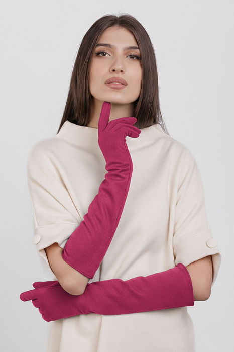 Manusi Dama Fucsia Catifelate cu Touchscreen | Shopika