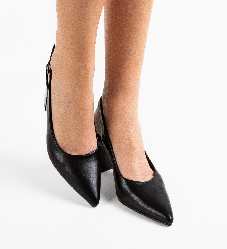 Pantofi cu Toc Gracie Negri | Eleganță Asigurată - imagine 3