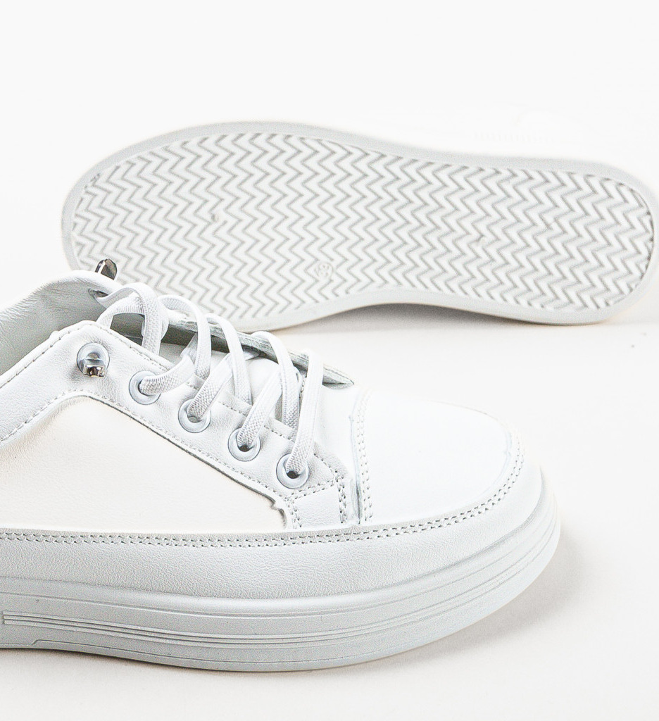 Sneakers Dama Crane Argintii | Stil Urban - imagine 5