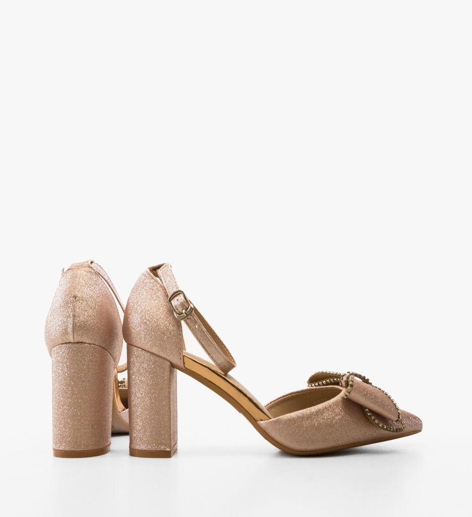 Pantofi cu toc Undya Aurii - Eleganță și Stil - imagine 5