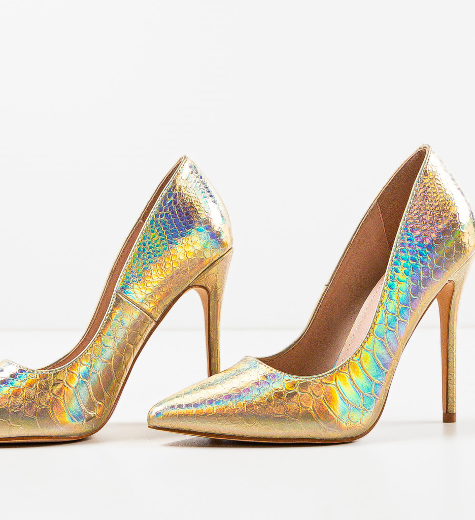 Pantofi Toc Yan Aurii - Eleganță și Stil - imagine 7