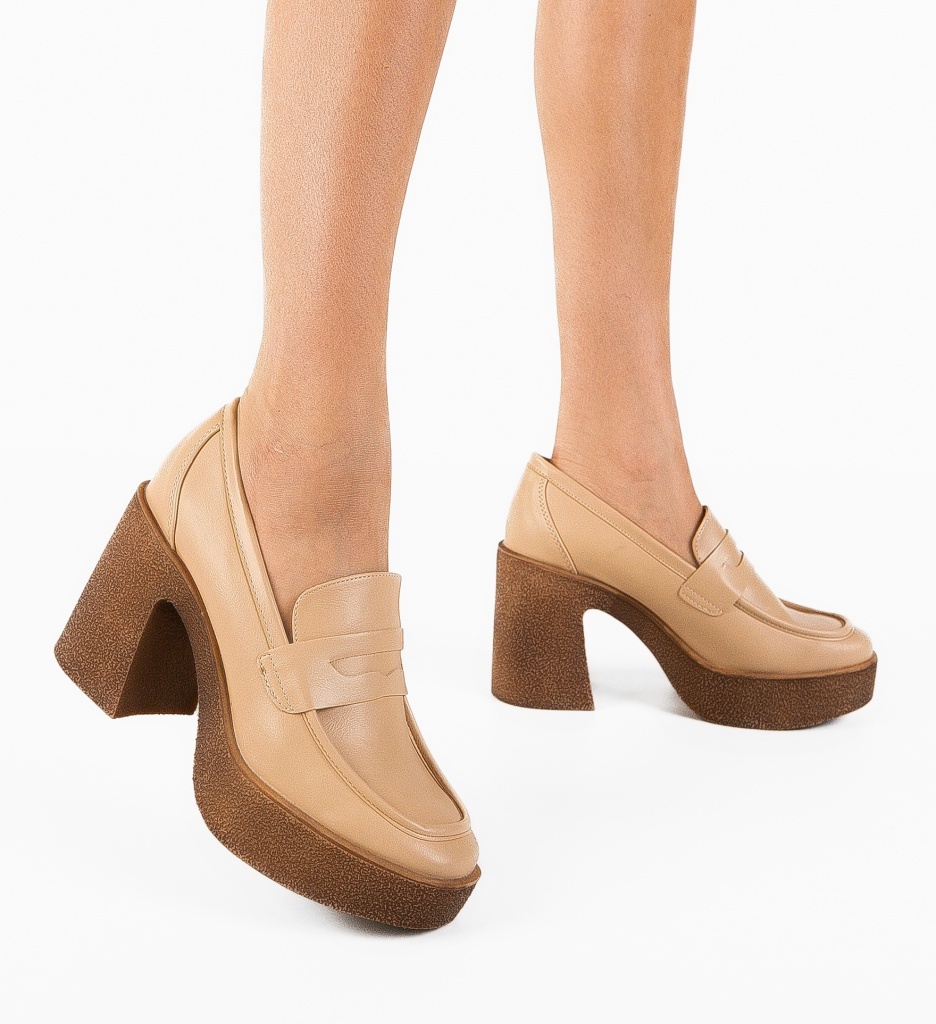 Pantofi Dama Socheat Bej - Eleganță și Stil - imagine 2
