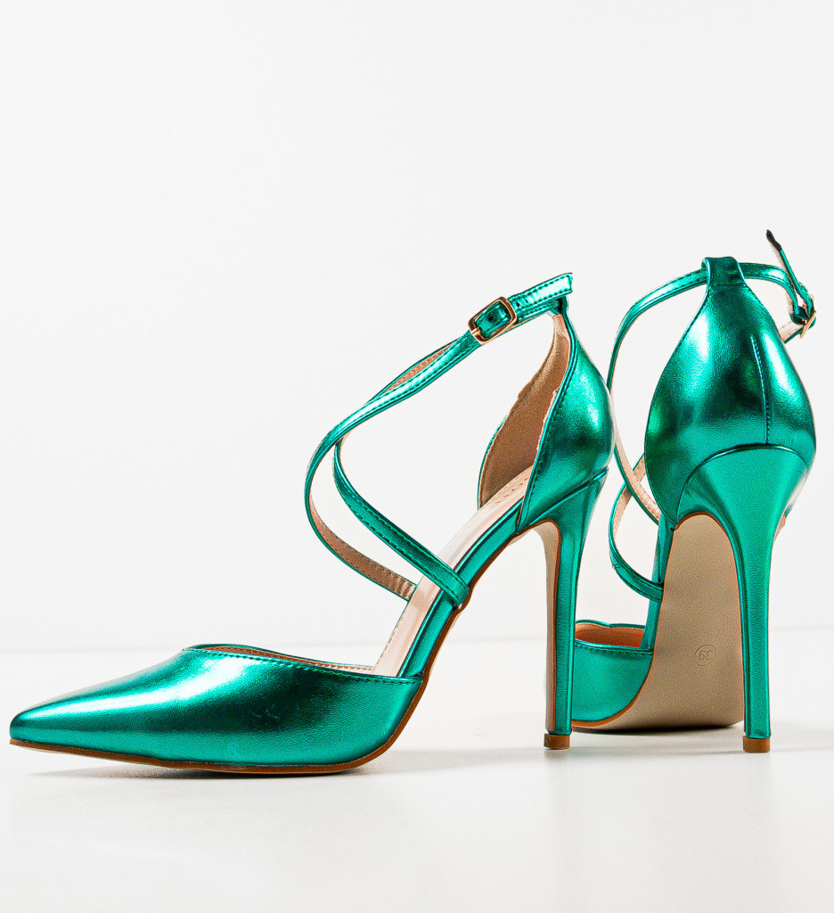 Pantofi cu toc Arpat Verzi - Eleganță și Stil - imagine 7