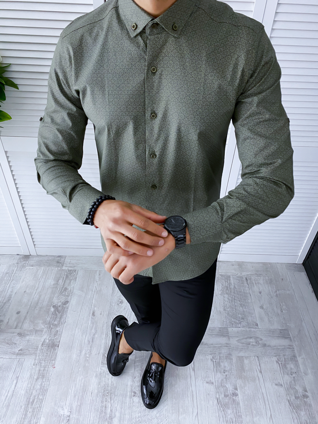 Cămașă Bărbați Slim Fit Elegant