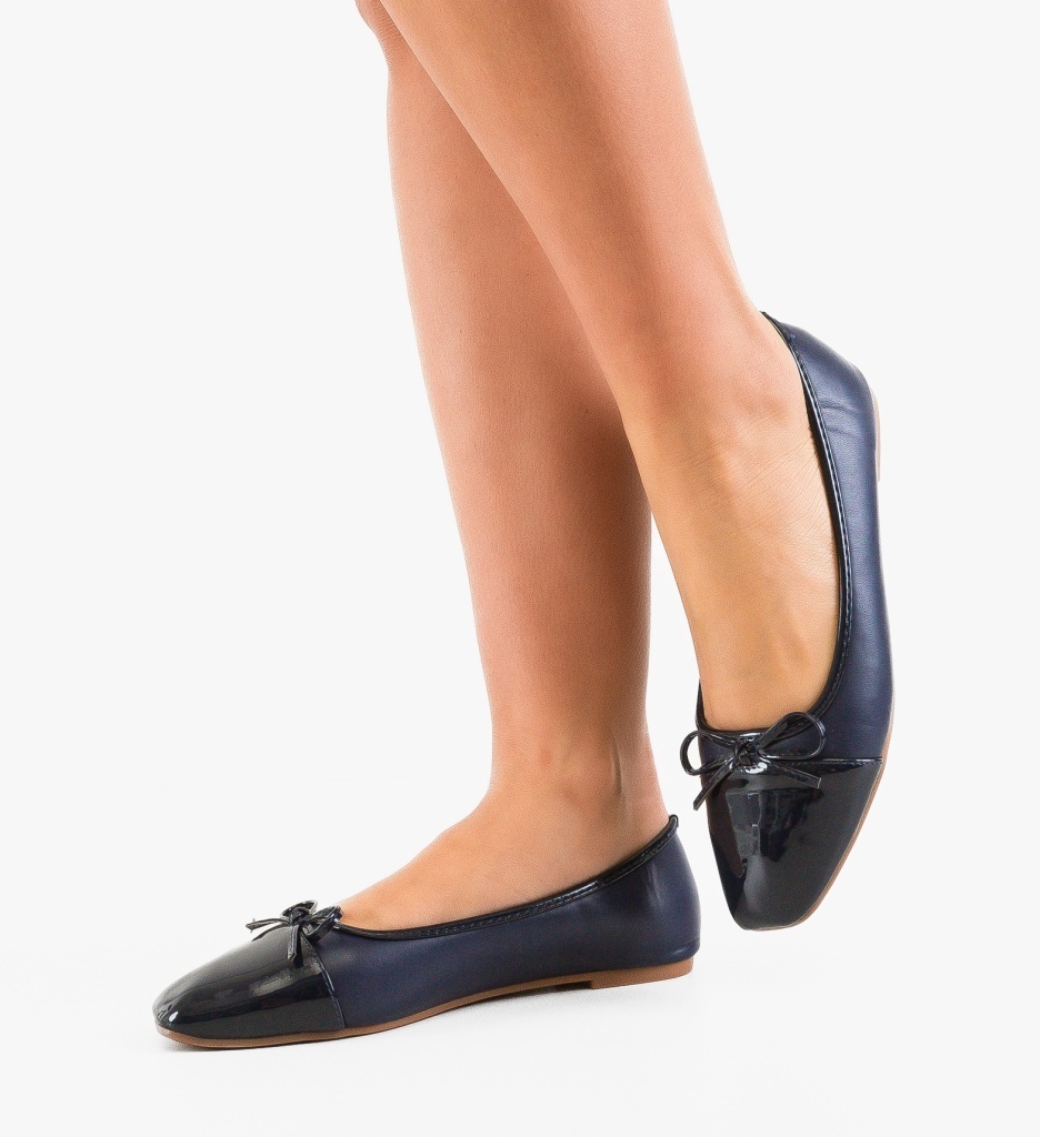 Balerini Dama Zenga Bleumarin Eleganți - imagine 2