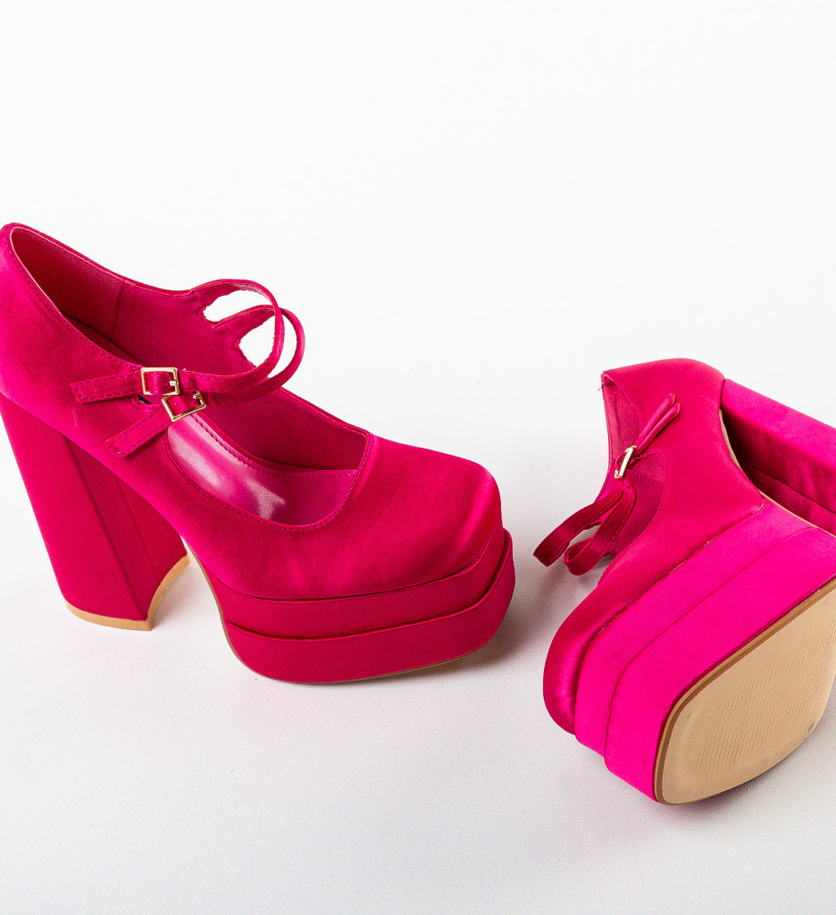 Pantofi Rivera Fuchsia cu Toc Eleganți - imagine 8