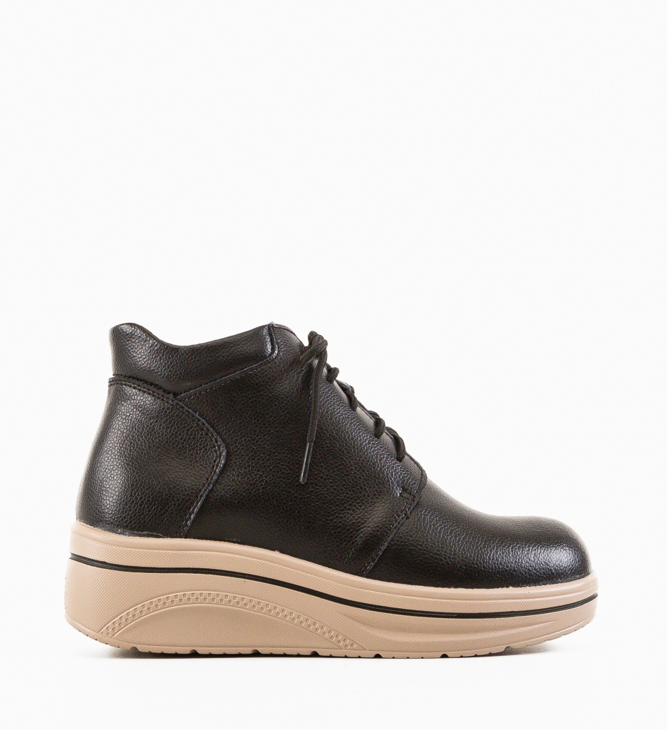 Pantofi Casual Palerma Negri - Confort & Stil - imagine 4