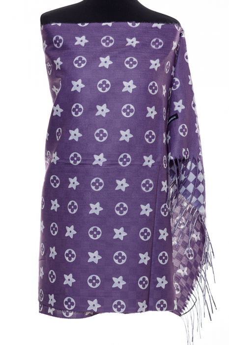 Eșarfă Casmir Dublă Față Shopika Model LV Mov