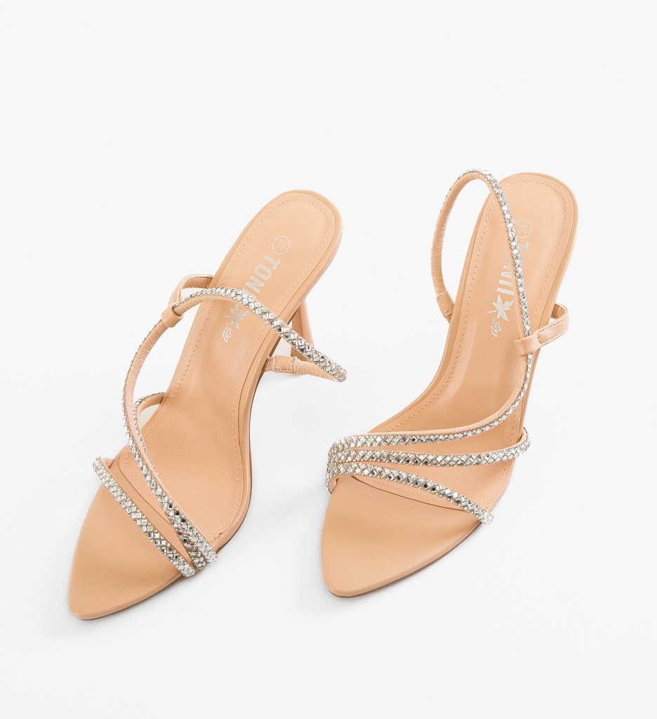 Sandale cu Toc Dreska Bej | Eleganță Asigurată - imagine 5