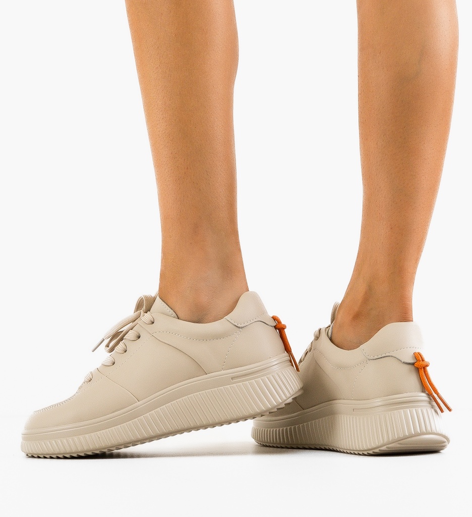 Sneakers Dama Honney Bej | Confort și Stil - imagine 3