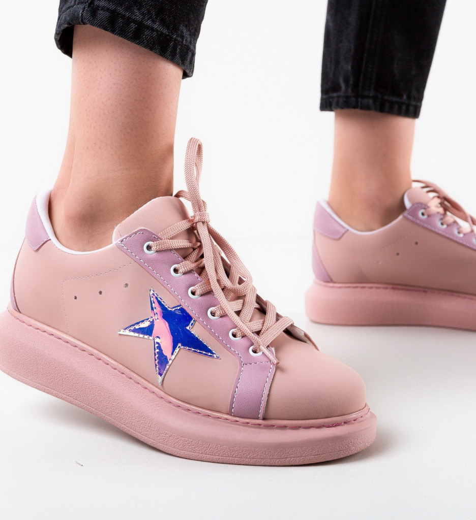 Sneakers Dama Feet Roz - Confort și Stil - imagine 4