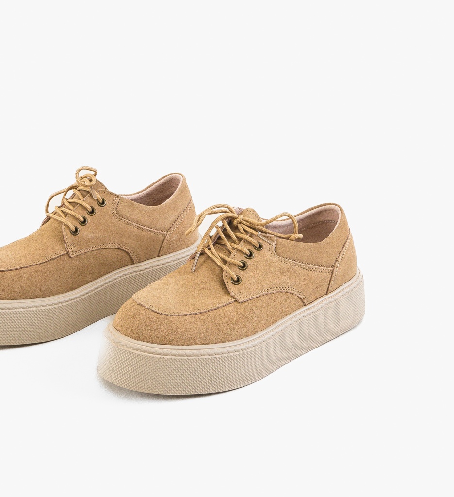 Sneakers Dama Sweep Bej | Confort și Stil - imagine 6