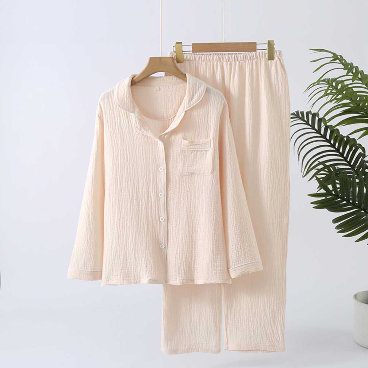 Pijama Dama Delis Dreamy Touch Bej 100% Bumbac - imagine 3