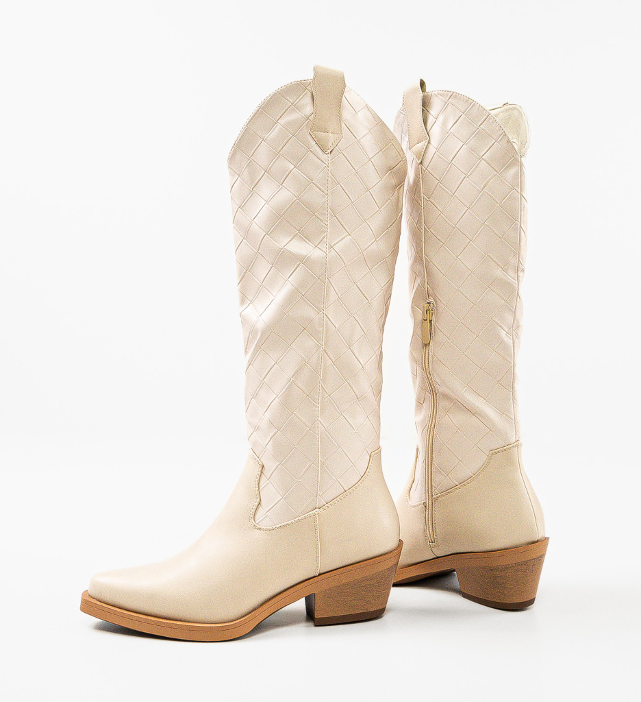 Cizme Hickm Bej Elegante | Confort și Stil - imagine 7