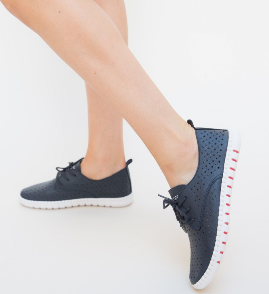 Pantofi Casual Hilio Bleumarin Confortabili - imagine 2
