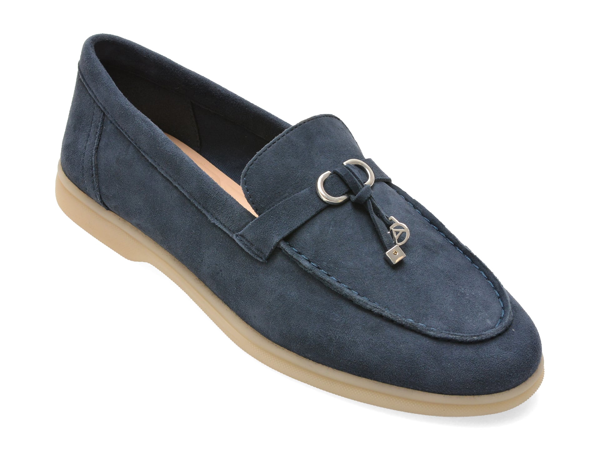 Mocasini ALDO bleumarin din piele intoarsă