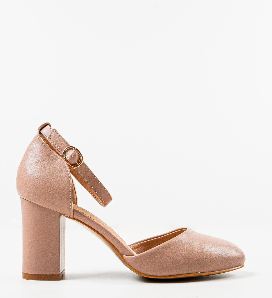 Pantofi Dama Patuty Nude cu Toc Eleganți - imagine 4