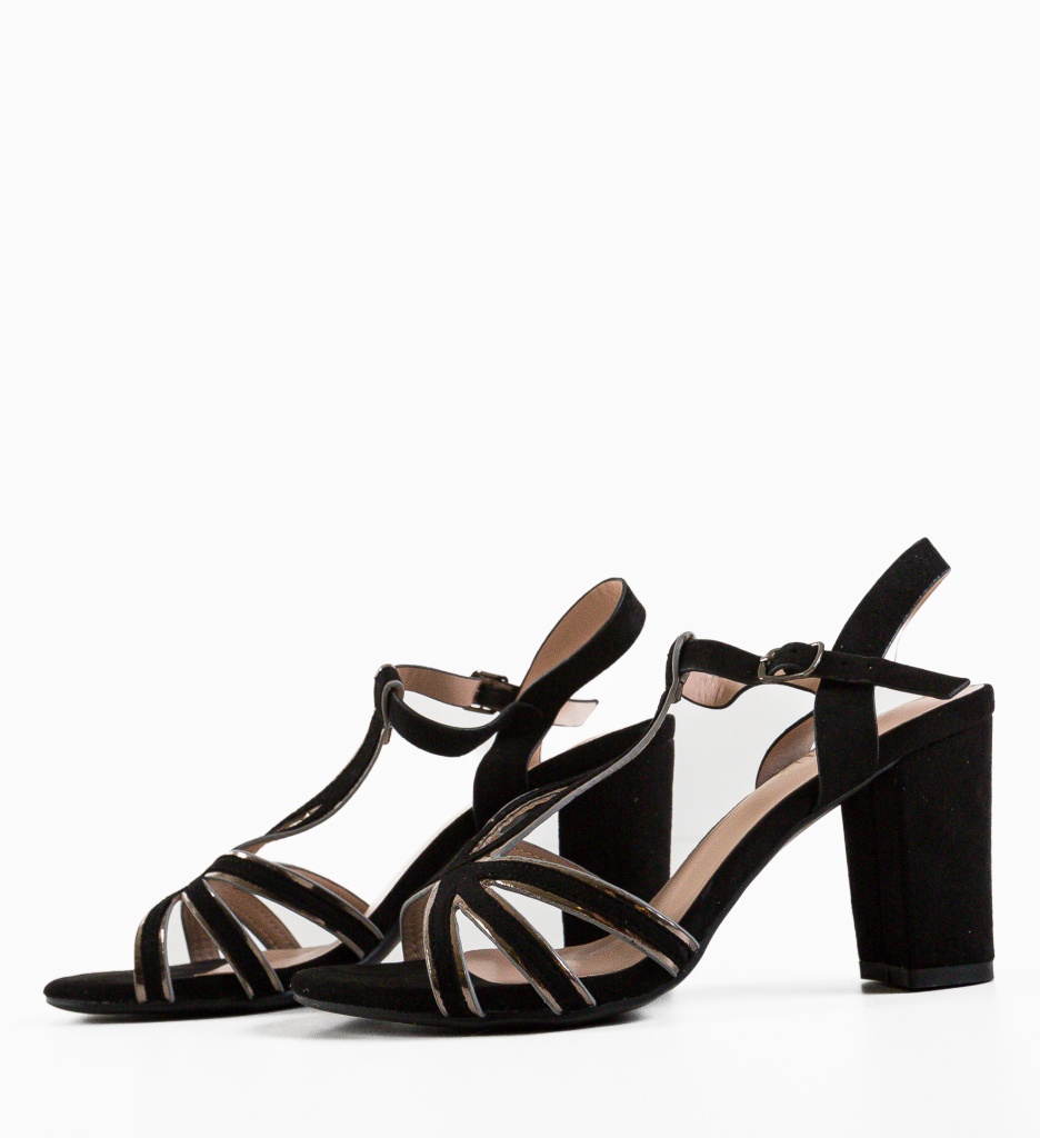 Sandale cu Toc Jamba Negre | Eleganță și Stil - imagine 8