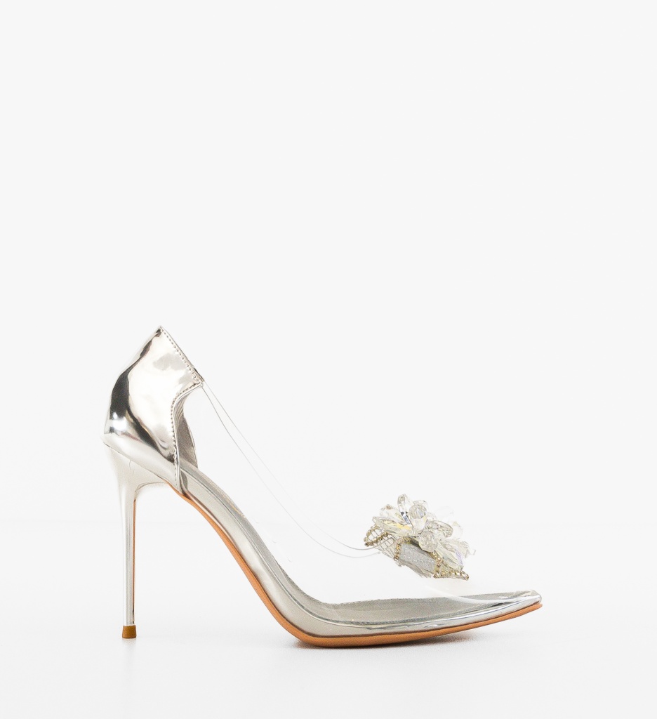 Pantofi Stiletto Argintii Inayah | Eleganță Maximă - imagine 5
