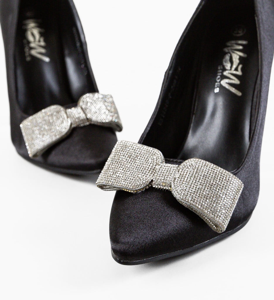 Pantofi Lucky Negri cu Toc | Eleganță și Stil