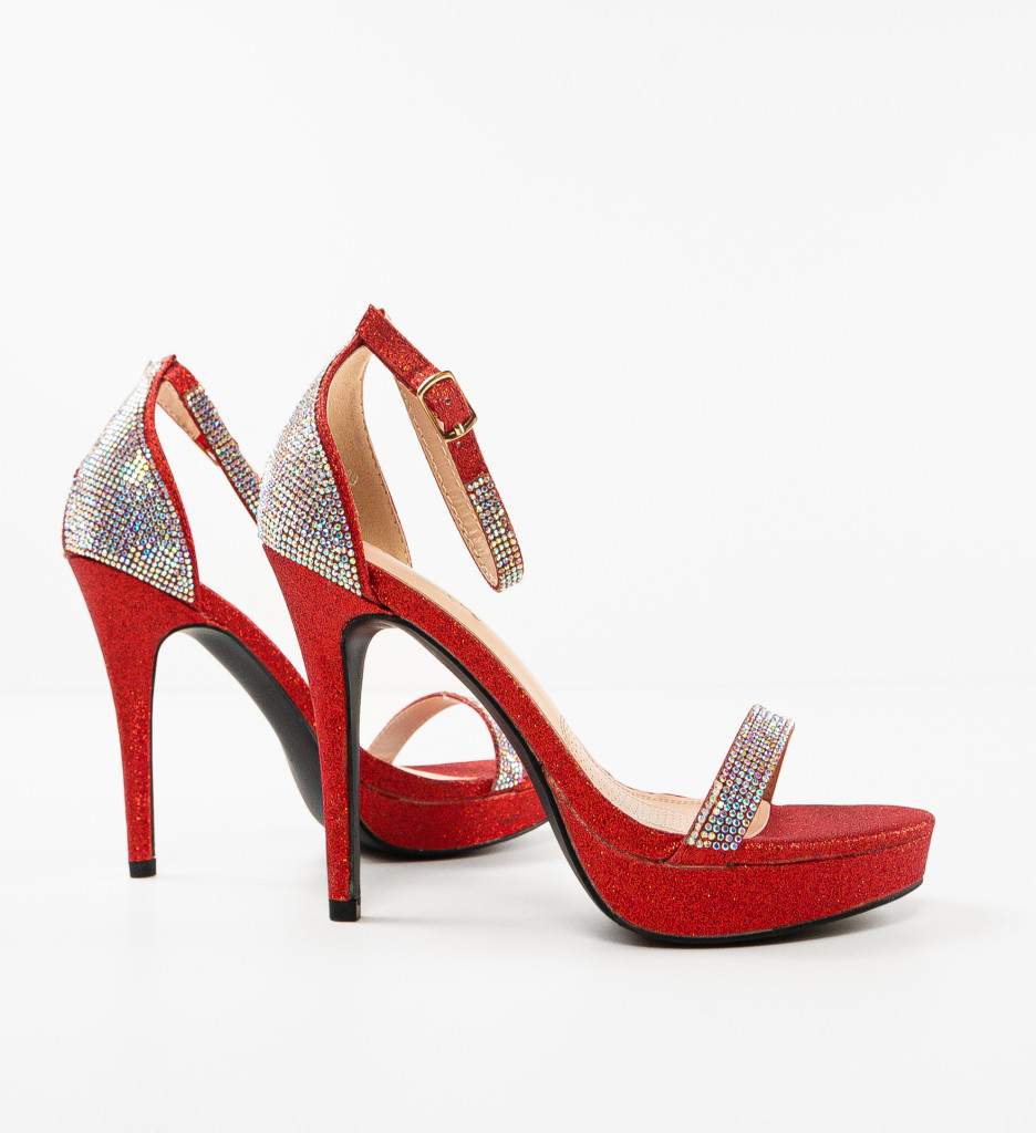 Sandale cu toc rosii Zaurbe - Eleganta la fiecare pas - imagine 8
