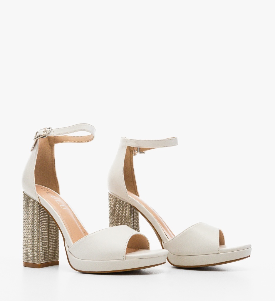 Sandale Dama Jazar Albe Elegante - imagine 3
