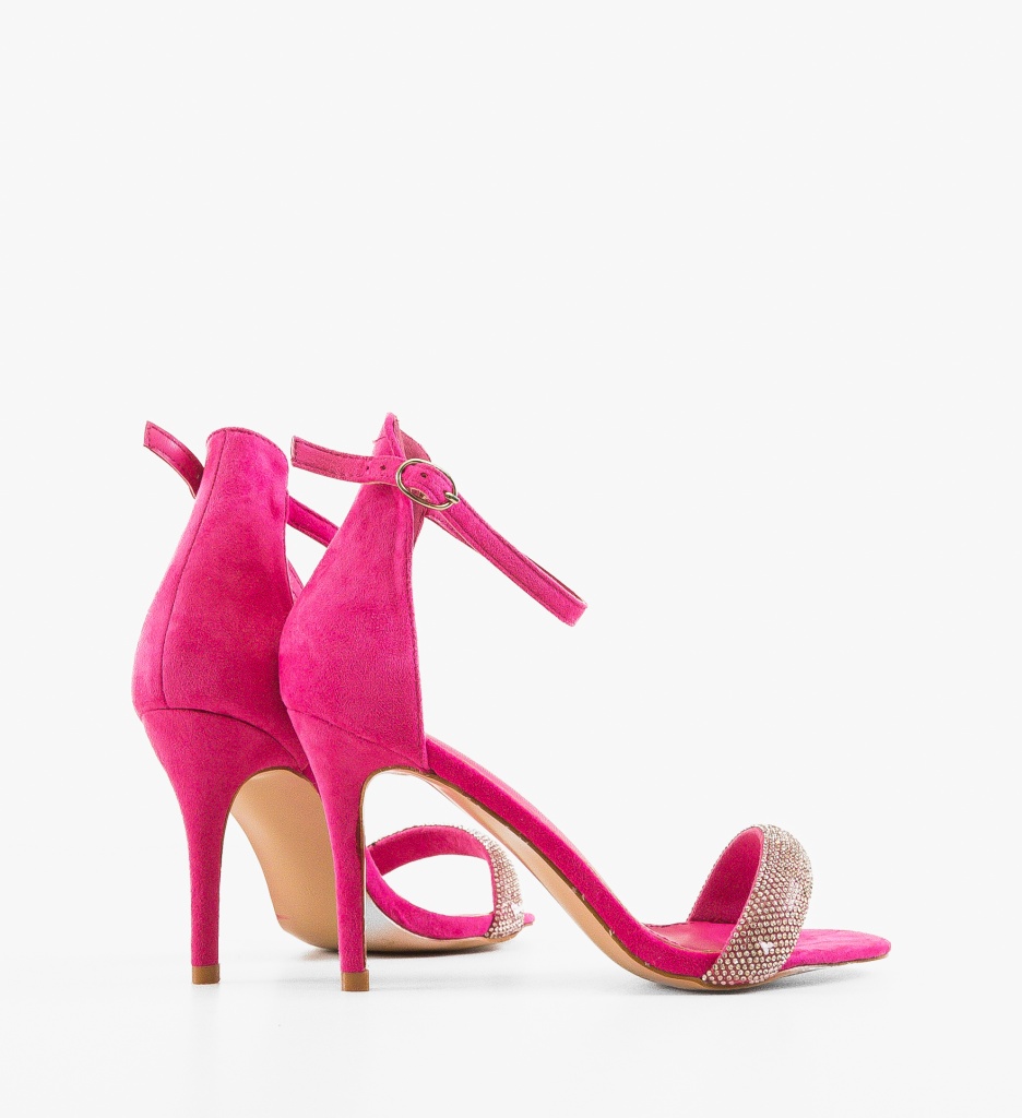 Sandale cu Toc Riya Fuchsia | Eleganță și Stil - imagine 3
