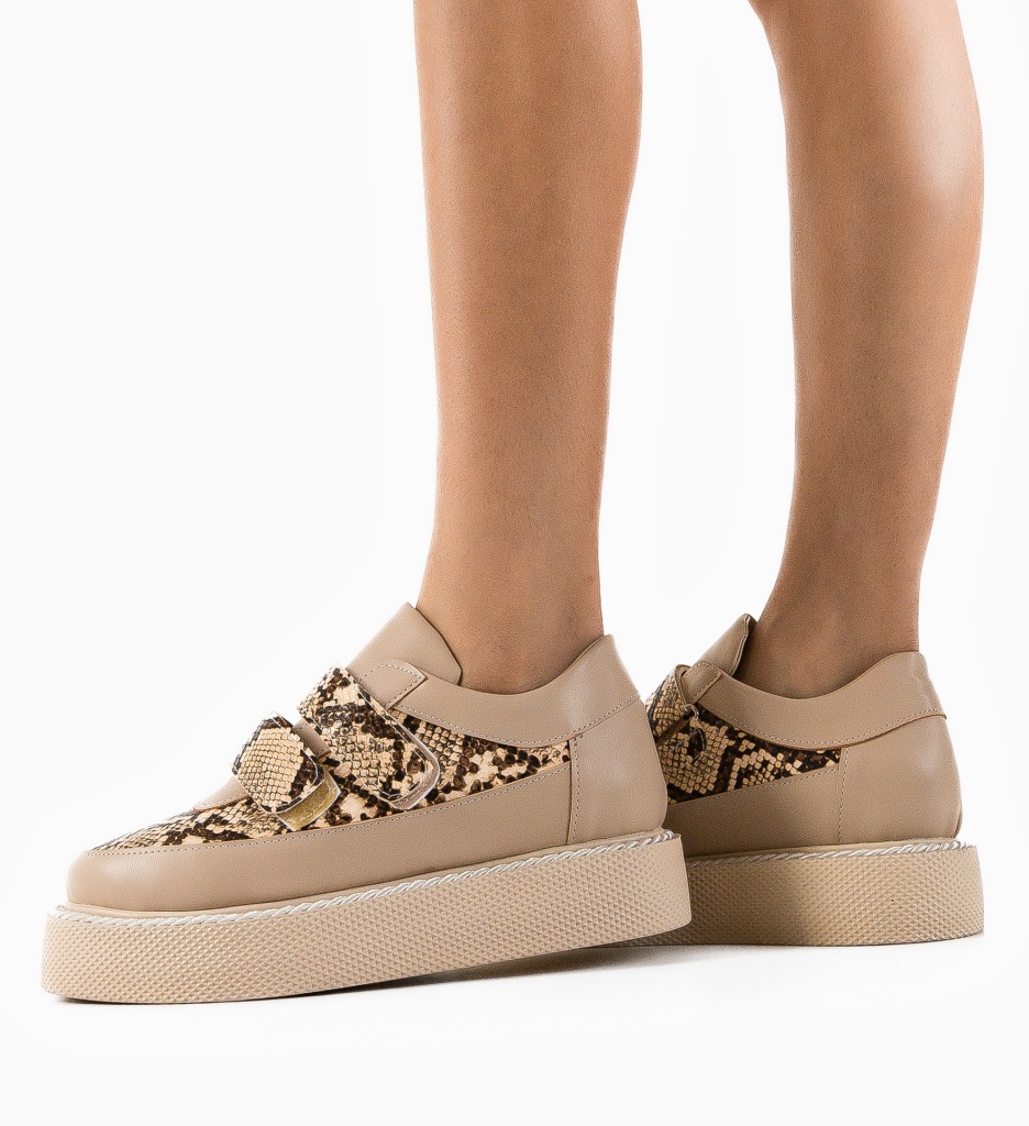 Pantofi Casual Herghely Nude - Confort și Eleganță