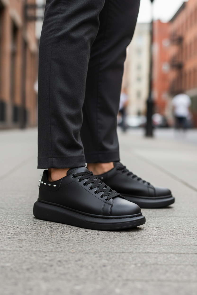 Adidasi barbati casual amq  negri 6626 N8-4