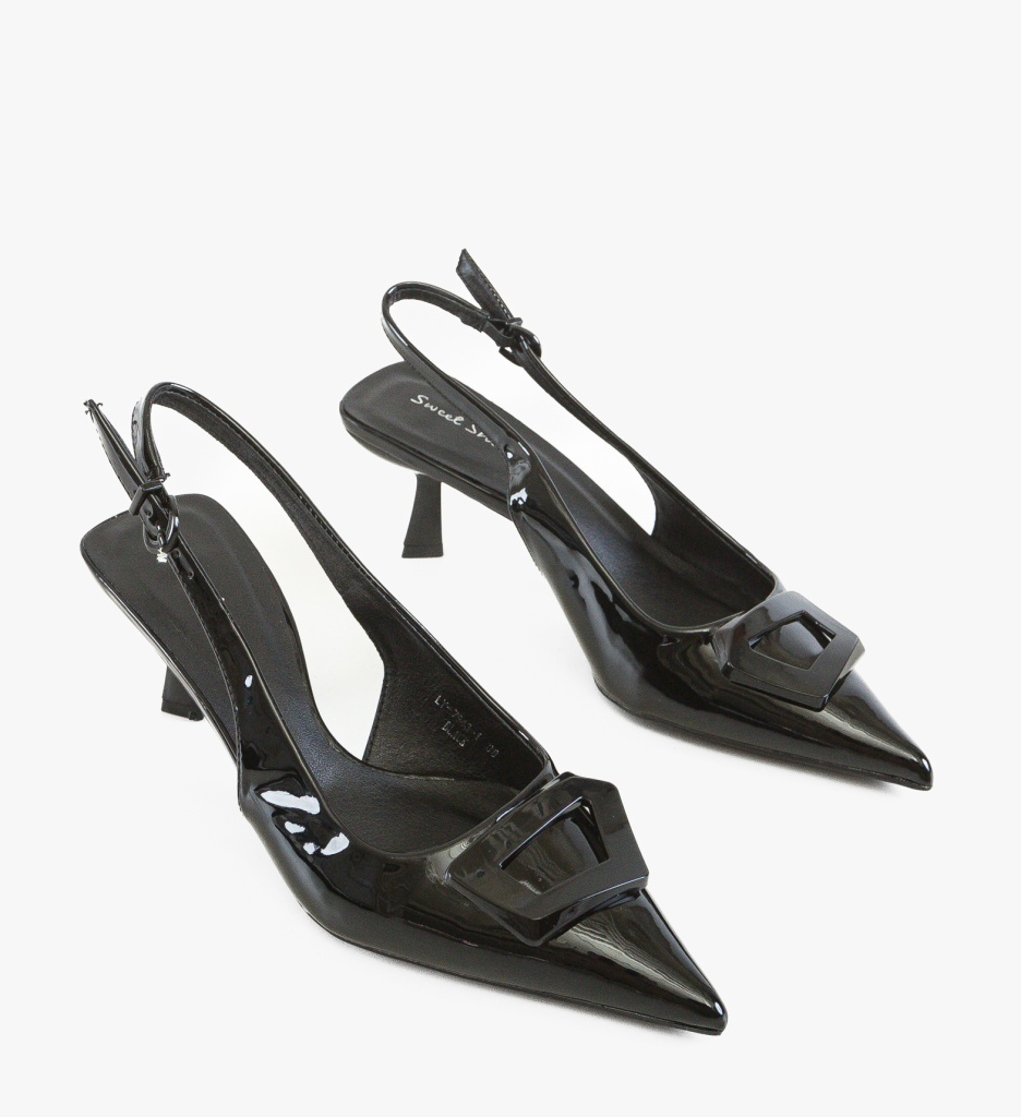 Pantofi Stiletto Dama Amoic Negri | Eleganță și Stil - imagine 4