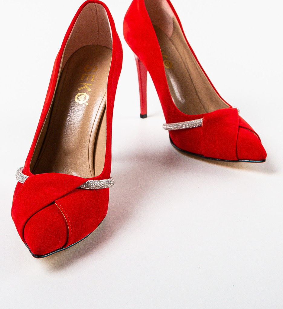 Pantofi Opect Rosii cu Toc - Eleganță și Stil - imagine 3