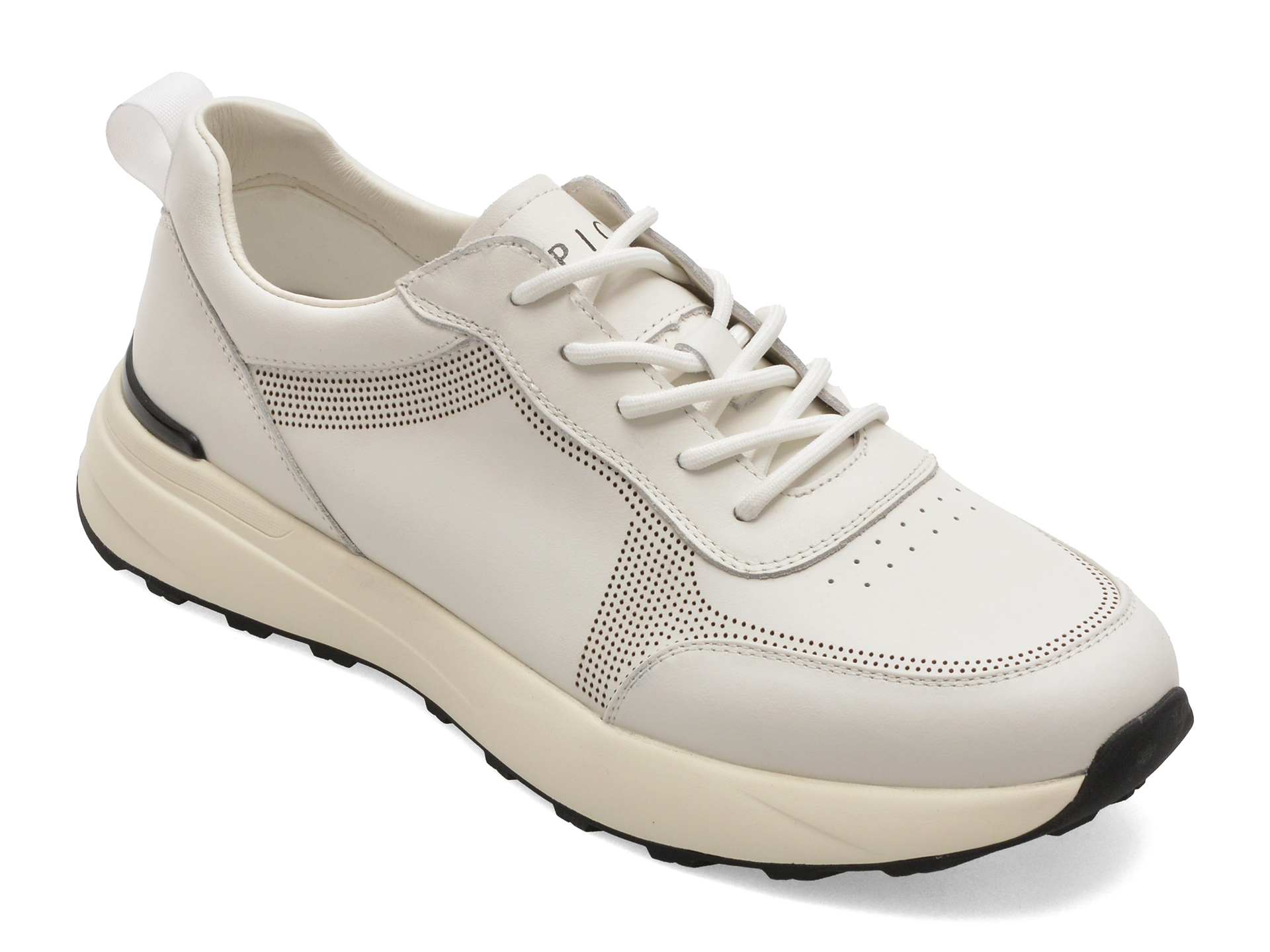 Pantofi sport EPICA albi, piele naturală