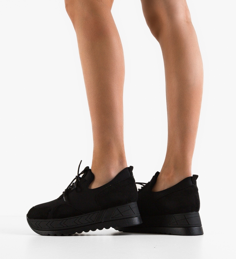 Sneakers Dama Gazy Negri - Confort și Stil - imagine 2