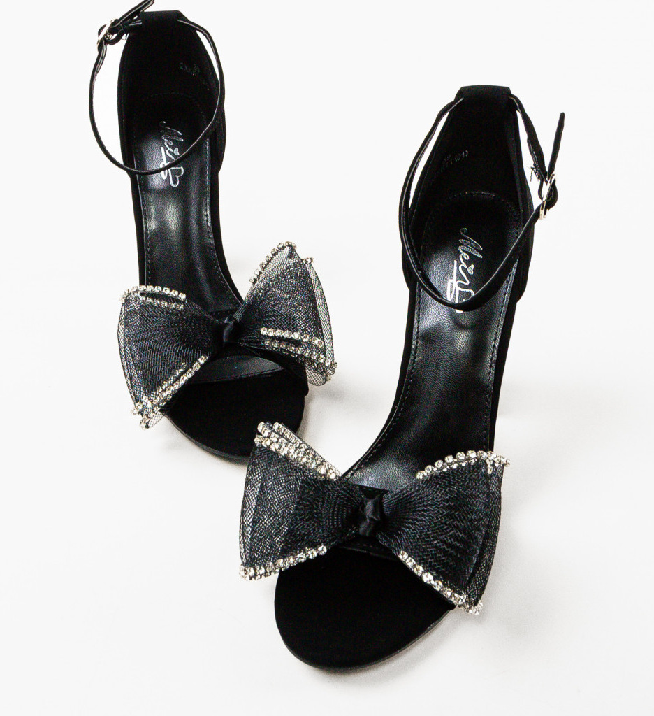 Sandale cu Toc Negre - Eleganță Asigurată - imagine 4