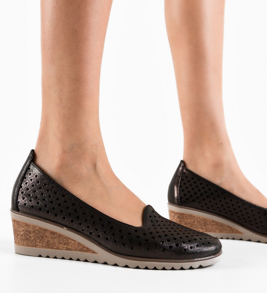 Pantofi Casual Dama Vrezik Negri - Confort & Stil
