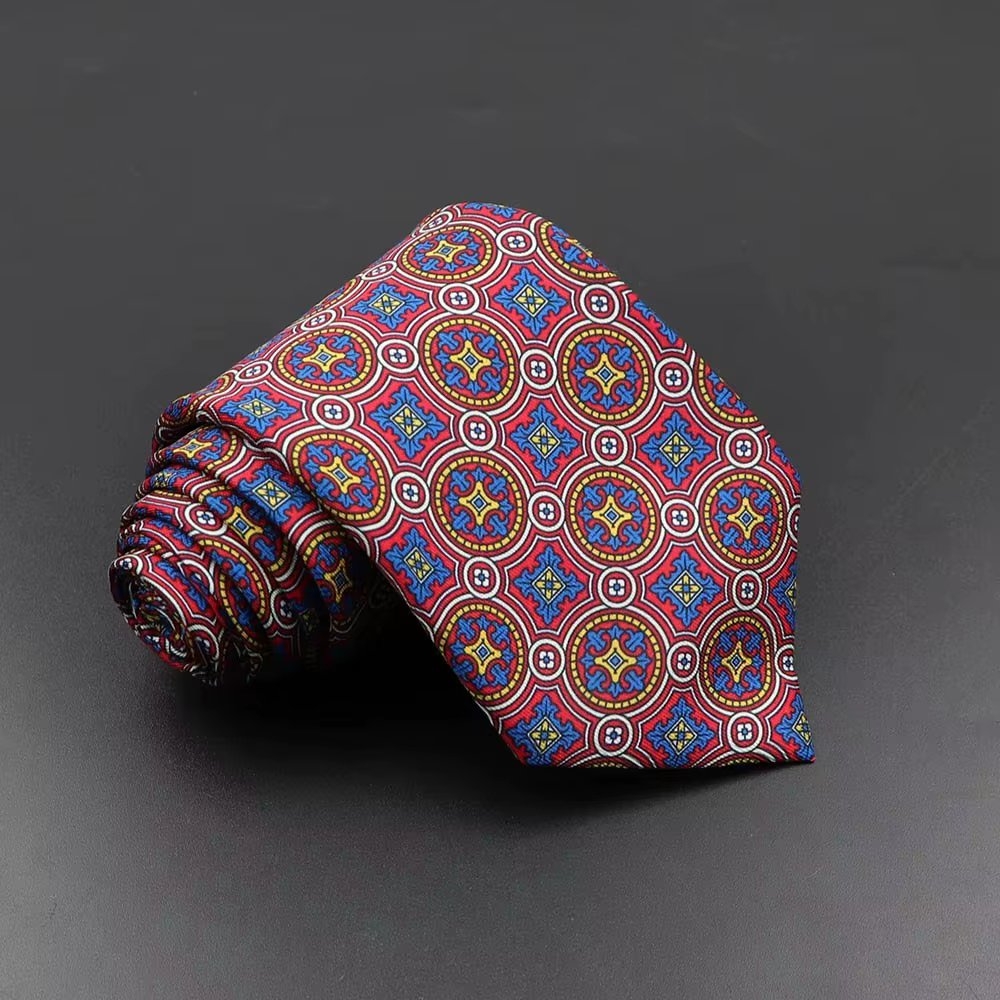Cravată Picadili Roșie Floral | Eleganță Asigurată