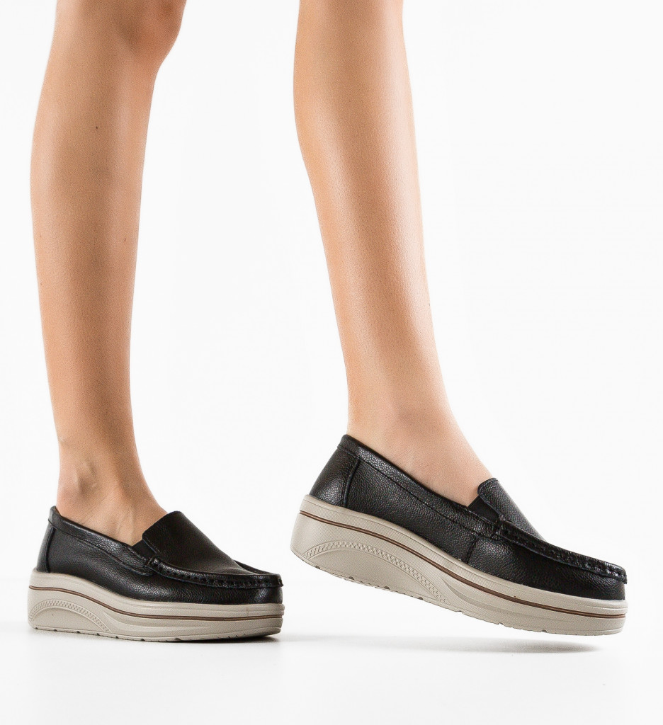 Pantofi Casual Brienne Negri | Confort și Stil - imagine 3