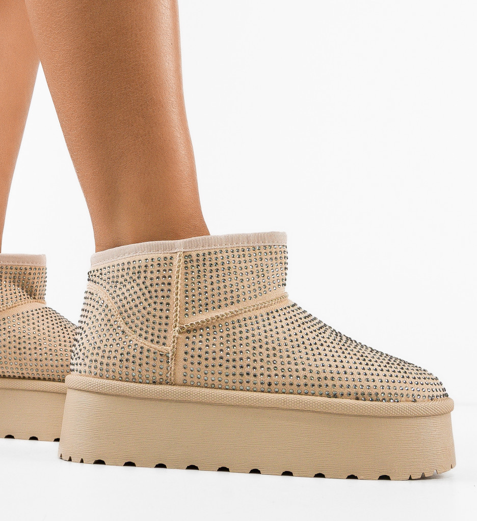 Cizme tip Ug Oliv Bej | Confort și Stil - imagine 3