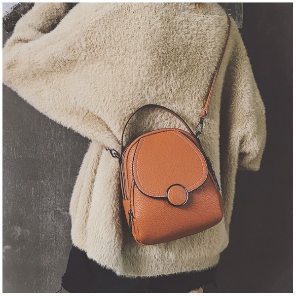 Rucsac dama Genila GT410, maro deschis, versatil - imagine 4