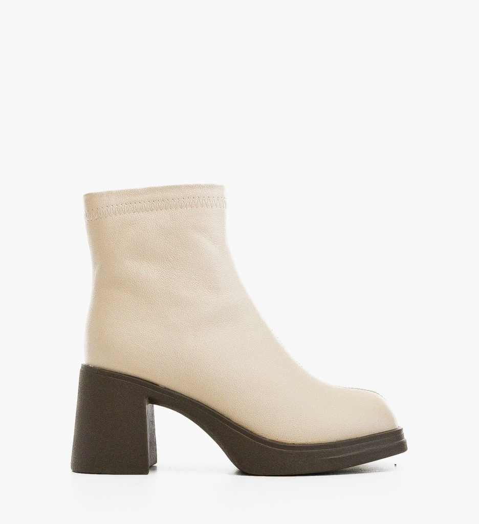 Botine Dama Tafta Bej - Stil Refined si Versatil - imagine 6